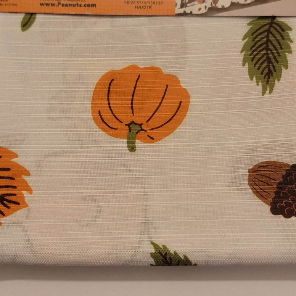 Peanuts Woodstock Fall Shower Curtain 72x72 Autumn Leaves Snoopy Bathroom Decor